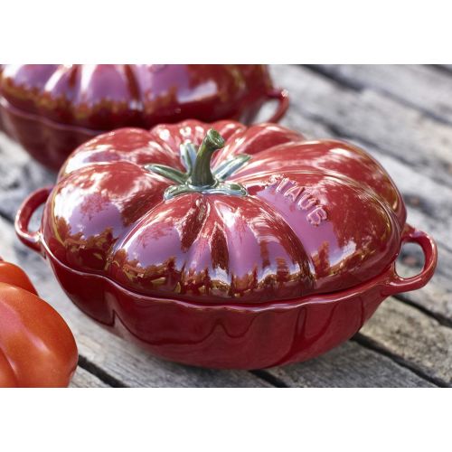  Staub 405118550 Tomaten Cocotte, 40511-855-0 emaillierte Oberflache, Keramik