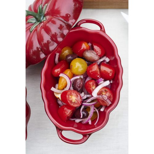  Staub 405118550 Tomaten Cocotte, 40511-855-0 emaillierte Oberflache, Keramik