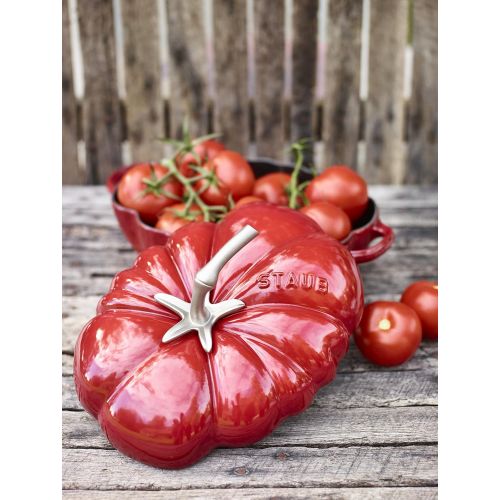  STAUB Cocotte Tomate 25 cm kirschrot Brater, Gusseisen