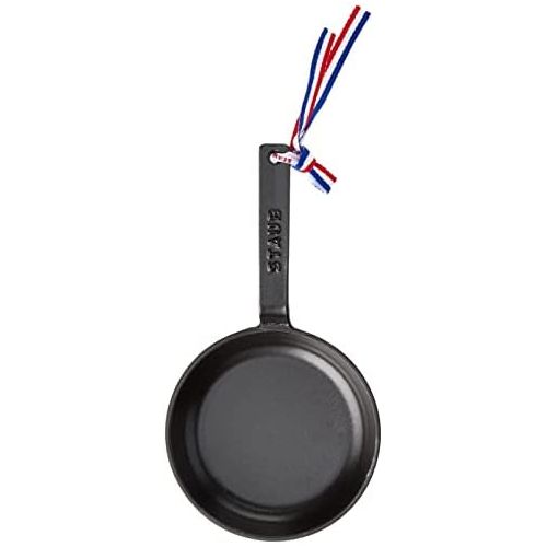  Staub 40509-529-0 Mini Bratpfanne, 12 cm, 0,15 L, mit mattschwarzer Emaillierung im Inneren der Pfanne, schwarz