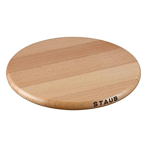  STAUB Accessoires Magnetischer Topfuntersetzer, rund 23 cm, Holz