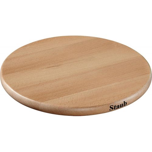  STAUB Accessoires Magnetischer Topfuntersetzer, rund 23 cm, Holz