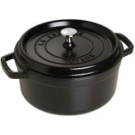 Staub Brater rund aus Gusseisen in schwarz - Durchmesser/ Fassungsvermoegen 24 cm/ 3,8 Liter