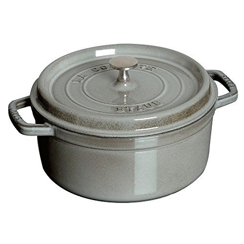  STAUB 1102618 Round Cocotte, 5.5 quart, Graphite Grey: Kitchen & Dining