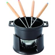 STAUB Cast Iron Mini Fondue Set, 10cm/3.94, Black