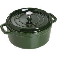 Staub Cast Iron 4-qt Round Cocotte - Basil, Made in France