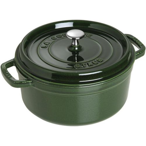  Staub Cast Iron 4-qt Round Cocotte - Basil, Made in France