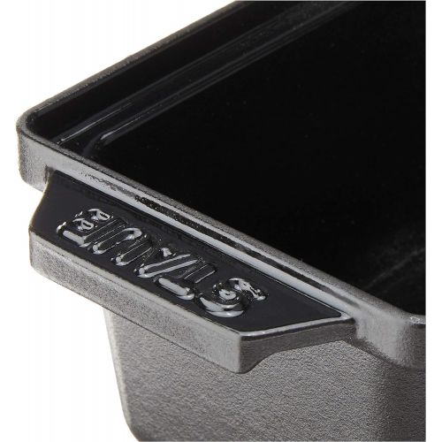  [아마존베스트]STAUB Cast Iron Large Rectangular Terrine, 1.5-qt, Matte Black