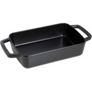 Staub 1303023 Cast Iron Roasting Pan, 12x8-inch, Black Matte