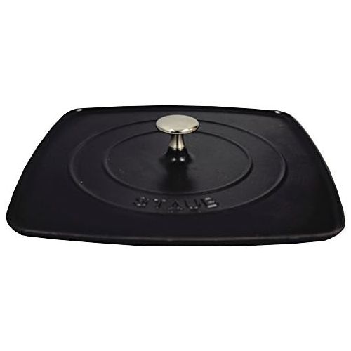  Staub 1203123 Cast Iron Square Grill Press, 10.3-inch, Black Matte