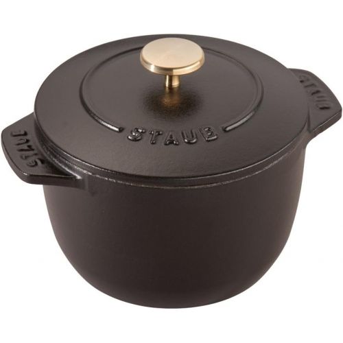 롯지 Staub 11721225 Cast Iron Petite French Oven, 0.75-Quart, Matte Black