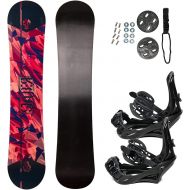 [아마존베스트]STAUBER Summit Snowboard & Binding Package Size 128, 133, 138, 143, 148,153,158,161- Best All-Terrain, Twin Directional, Hybrid Profile Snowboard & Bindings for All Levels