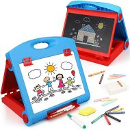 [아마존베스트]STEAM Life Tabletop Easel for Kids - Art Easel for Toddler - Chalkboard White Board for Kids - Dry Erase Table Top Easel for Kids - Portable Desktop Easel and Art Set for Toddlers