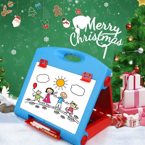  [아마존베스트]STEAM Life Tabletop Easel for Kids - Art Easel for Toddler - Chalkboard White Board for Kids - Dry Erase Table Top Easel for Kids - Portable Desktop Easel and Art Set for Toddlers