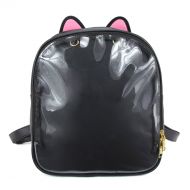 STEAMEDBUN SteamedBun Ita Bag Ears Candy Leather Backpack Girls Transparent Beach School Bag