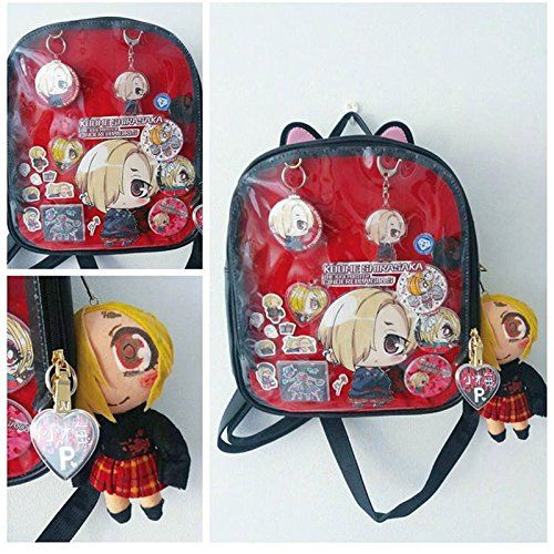  STEAMEDBUN SteamedBun Ita Bag Ears Candy Leather Backpack Girls Transparent Beach School Bag
