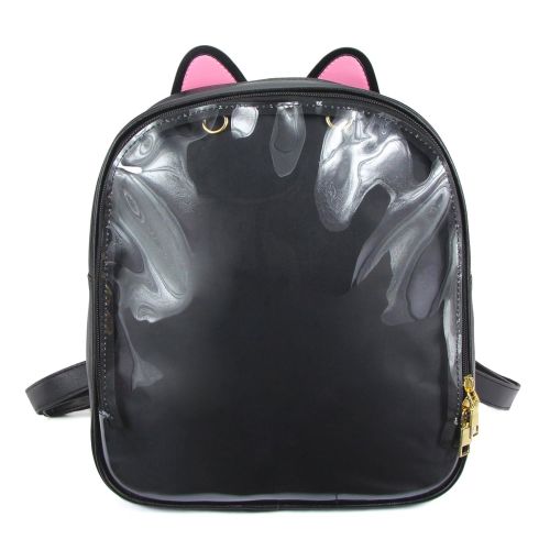  STEAMEDBUN SteamedBun Ita Bag Ears Candy Leather Backpack Girls Transparent Beach School Bag