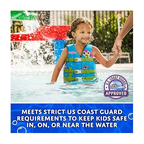  Stearns Puddle Jumper Kids Life Jacket, Color-Changing Life Vest for Kids Weighing 30-50lbs, USCG Approved Type III Life Vest for Pool, Beach, Boats, & More