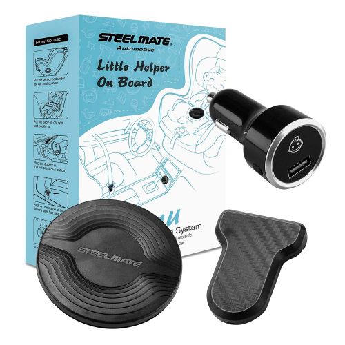  STEEL MATE Automotive Baby Car Seat Alarm System Reminder , Backseat Baby in Car Reminder Warning with Light and Sounds Remind When Power Off or Unbuckle, Easy Installation