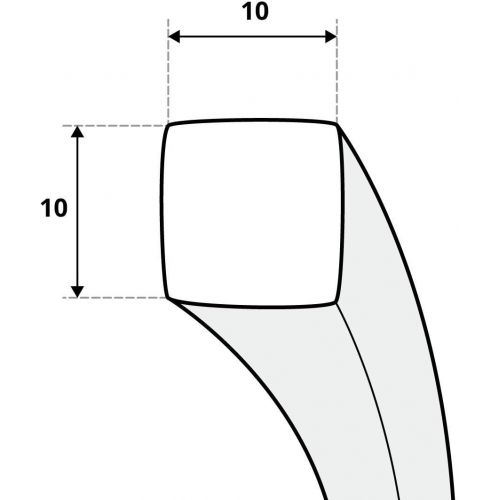  STEIGNER Ofendichtschnur Kamindichtung aus KERAMIKFASERN, hitzebestandig bis 1260°C, inkl. feuerfestem Montagekleber, 2,5m, 10x10mm, SKD01-10