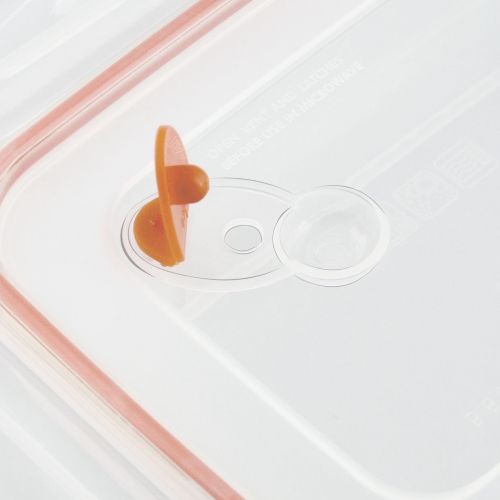  STERILITE Sterilite 03221106 Ultra Seal 8.3 Cup Food Storage Container, Clear Lid and Base with Tangerine Accents, 6-Pack