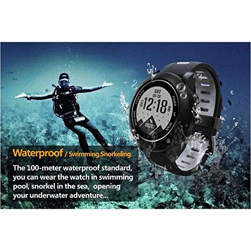  STG GPS Smart Watch, Anti-Lost Fitness Tracker with 24 Hours Real-time Heart Rate Monitor, Activity Tracker and 200-meter Waterproof Standard for Android and iPhone for Fathers Day Men