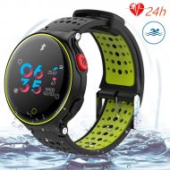 STG Fitness Tracker,Color Screen Activity Tracker Watch with Blood Pressure Blood Oxygen, IP68 Waterproof Smart Watch with Continuous Heart Rate,Sleep Monitor,Call Message Reminder for