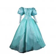 STH Big Shop STH Women The Little Mermaid Princess Ariel Cosplay Costume Green Dress Gown