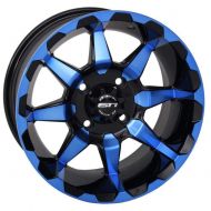 14-19 POLARIS RANRZR1000XE: STI HD6 Wheel (14x7 4/156 4+3) (Black/Blue)