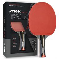 STIGA Talon Ping Pong Paddle - 6-Ply Ultra-Light Blade - 2mm Tournament-Approved Sponge - Flared Handle for Enhanced Control - Competitive Table Tennis Racket for Family Fun