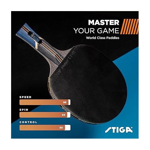 스티가 STIGA Nitro Performance Ping Pong Paddle - 6-ply Light Blade - 2mm Premium Sponge - Flared Handle for Exceptional Grip - Performance Table Tennis Racket for Serious Play