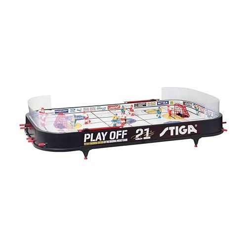 스티가 Stiga Tabletop Ice Hockey Game Play Off 21 Sweden-Canada,Black/White,96 x 50 cm