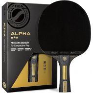 STIGA Alpha Ping Pong Paddle - 5-ply Extra Light Blade - 2mm Premium Sponge - Flared Handle for Masterful Grip - Performance Table Tennis Racket for Competitive Play