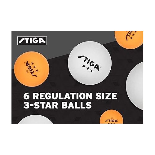 스티가 STIGA Performance 2 and 4-Player Ping Pong Paddle Set - Includes Performance Level Table Tennis Rackets and 3-Star ITTF Approved Balls