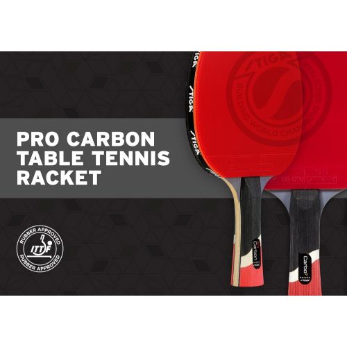 스티가 STIGA Pro Carbon Performance-Level Table Tennis Racket with Carbon Technology for Tournament Play