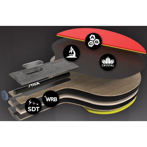 스티가 STIGA Evolution Performance-Level Table Tennis Racket Made with Approved Rubber for Tournament Play