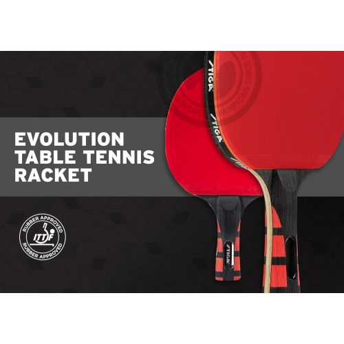 스티가 STIGA Evolution Performance-Level Table Tennis Racket Made with Approved Rubber for Tournament Play
