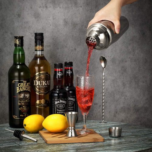  [아마존베스트]STNTUS INNOVATIONS Cocktail Shaker, STNTUS Cocktail Shakers, 25 oz Martini Shaker, Stainless Steel Drink Shaker, Drink Mixer, Martini Shaker and Strainer, Cocktail Shaker Set, Shakers Bartending, Bar