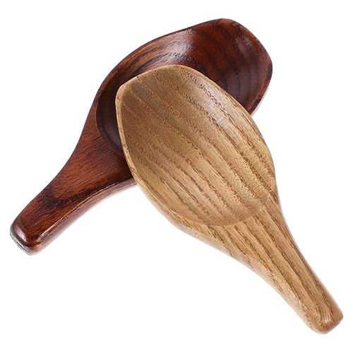  STOBOK Tea Shovel 2 Pcs Mini Wooden Wooden Scoops Bath Salt Washing with Handle for Sugar Cooking Coffee Bean Scooper