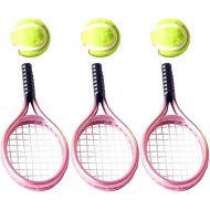 STOBOK Kids Toys Mini Toys Badminton Set Mini 3 Sets Mini House Tennis Set Miniature Tennis Racket Mini Tennis Photography Props Tennis Racket Mini Badminton Set Badminton Set Mini Toys