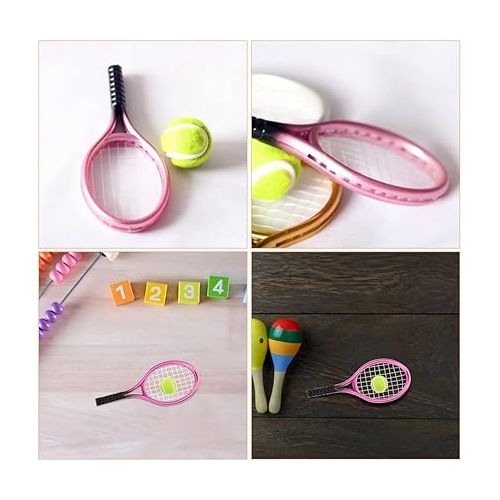  STOBOK Kids Toys Mini Toys Badminton Set Mini 3 Sets Mini House Tennis Set Miniature Tennis Racket Mini Tennis Photography Props Tennis Racket Mini Badminton Set Badminton Set Mini Toys