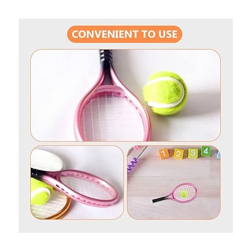  STOBOK Kids Toys Mini Toys Badminton Set Mini 3 Sets Mini House Tennis Set Miniature Tennis Racket Mini Tennis Photography Props Tennis Racket Mini Badminton Set Badminton Set Mini Toys