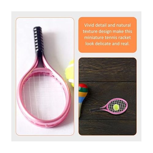  STOBOK Kids Toys Mini Toys Badminton Set Mini 3 Sets Mini House Tennis Set Miniature Tennis Racket Mini Tennis Photography Props Tennis Racket Mini Badminton Set Badminton Set Mini Toys