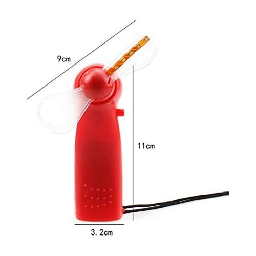  STOBOK 2 stuecke Mini Handheld Fan LED leuchten Fan Tragbare Persoenliche Fan fuer Kinder Office Home Outdoor Reise (zufallige Farbe)