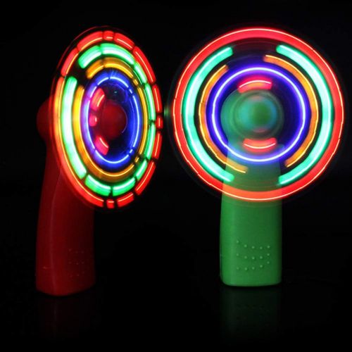  STOBOK 2 stuecke Mini Handheld Fan LED leuchten Fan Tragbare Persoenliche Fan fuer Kinder Office Home Outdoor Reise (zufallige Farbe)