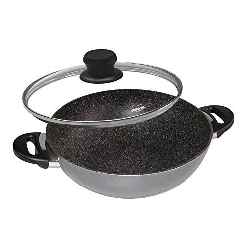  STONELINE Wok 32 cm, mit Glasdeckel, induktionsgeeignet