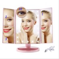 STOOT Cosmetic Mirror with 22LED Lighting and Touchscreen and 10x 3X 2X Magnifying Table Mirror 3 Sides Cosmetic Mirror 2 Foldable Side Mirrors