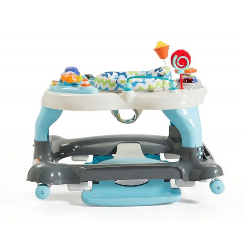  Storkcraft 3-in-1 Activity Walker and Rocker with Jumping Board and Feeding Tray, Interactive Walker with Toy Tray and Jumping Board for Toddlers and Infants- Blue