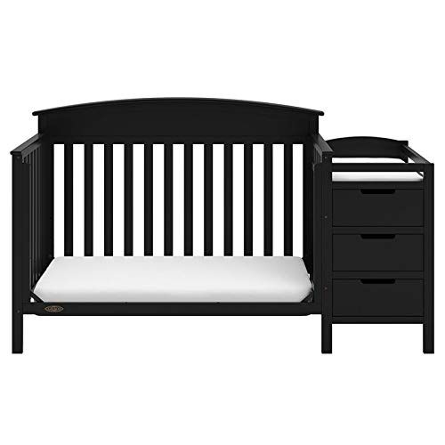 그라코 Graco Benton 5-in-1 Convertible Crib, Pebble Gray Easily Converts to Toddler Bed, Day Bed or Full Bed, 3 Position Adjustable Height Mattress