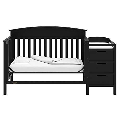 그라코 Graco Benton 5-in-1 Convertible Crib, Pebble Gray Easily Converts to Toddler Bed, Day Bed or Full Bed, 3 Position Adjustable Height Mattress